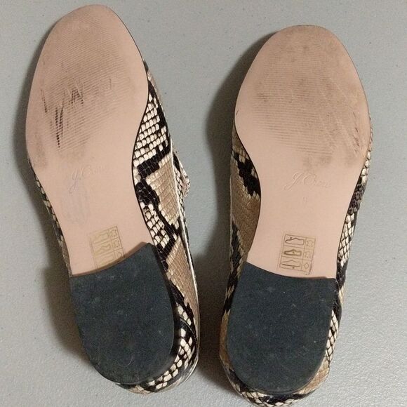 J. Crew Cecile AQ136 Smoking loafer leather reptile embossed size 9 - Picture 8 of 12